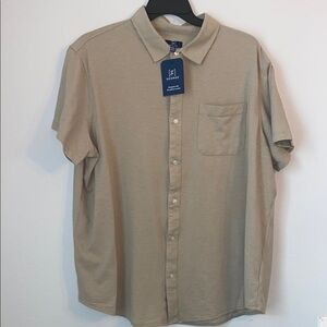 George Men's Beige Casual Button-Down Shirt